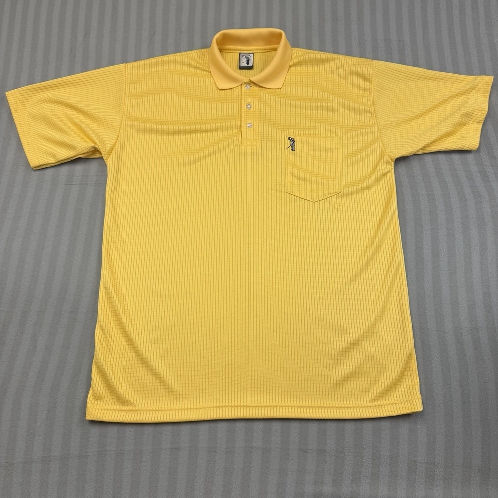 Popular Brand Golf Men's Polo Shirt Yellow Short Sleeve‎ Size Large